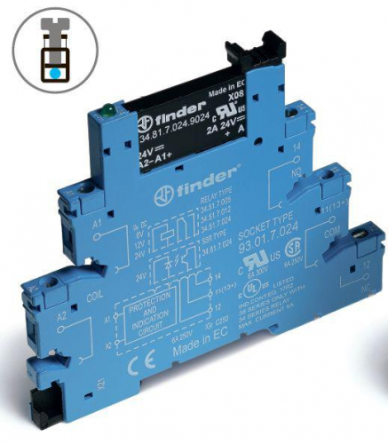 388132407048 Реле твердотельное 230-240В AC/DC IP20 FINDER 