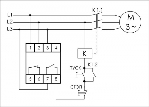 Реле контроля фаз для сетей с изолированной нейтралью CKF-11 (монтаж на DIN-рейке 35мм; регулировка задержки отключения; контроль чередования фаз; 3х400В 8А 1Z 1R IP20)(аналог ЕЛ-11Е) F&F EA04.004.003 в г. Санкт-Петербург  фото 2