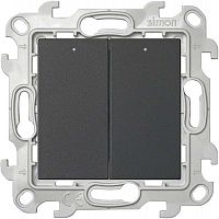 2450392-038 Выключатель 2-кл. 1п 2мод. СП Simon 24 10А IP20 с подсветкой механизм графит Simon 