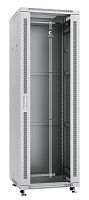 7640c Шкаф монтажный телекоммуникационный напольный SH-05C-37U60/60 19дюйм для распред. и серверн. оборудования 37U 600х600х1833мм передн. стеклян. и задн. сплошн. метал. двери ручка с замком сер. (RAL 7035) Cabeus 
