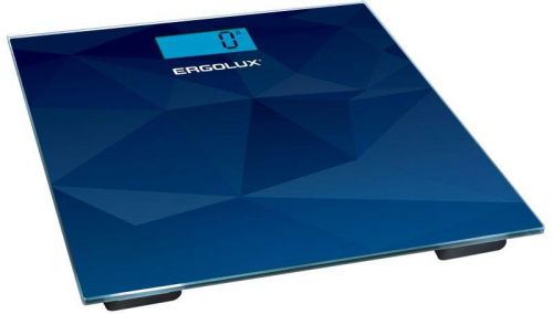 Весы напольные ELX-SB03-C45 до 180кг LED подсветка абстракция син. Ergolux 13434 в г. Санкт-Петербург 