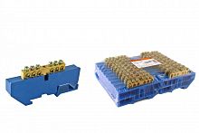 SQ0801-0026 Шина "N" нулевая с изолятором на DIN-рейку 6х9мм стойка бол. 6 групп TDM