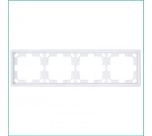FD1004W Рамка 4-м СП FD бел. глянцевый Jasmart 