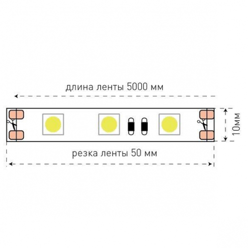 Светодиодная лента SWG 14.4W/m 60LED/m 5050SMD холодный белый 5M 001779 в г. Санкт-Петербург  фото 2