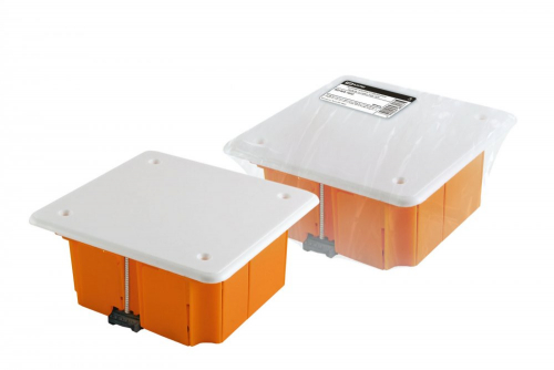 SQ1403-1022 Распаячная коробка СП 92х92х45мм, крышка, пл. лапки, IP20, инд. штрихкод, TDM