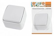 SQ1824-0001 Выключатель 1-кл. открытой установки IP20 10А, белый "Дача" Народная