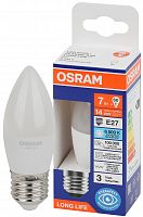 Лампа светодиодная LED 7Вт Е27 6500К 600Лм свеча 220В (замена 60Вт) OSRAM в г. Санкт-Петербург 