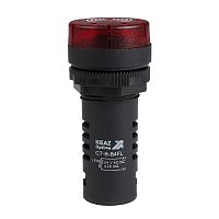 362172 Зуммер с пульсирующим сигналом OptiSignal Compact D22 С7-B-B4FL красн. с подсветкой 24В AC/DC КЭАЗ 