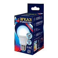 UL-00005035 Лампа светодиодная LED-A60 16W/6500K/E27/FR PLP01WH Яркая 16Вт матовая 6500К холод. бел. E27 (упак. картон) Uniel 