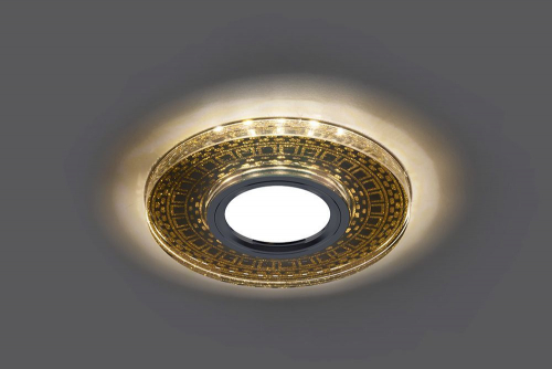 Светильник встраиваемый с LED подсветкой Feron CD981 потолочный MR16 G5.3 прозрачный, золото 32438 в г. Санкт-Петербург  фото 3