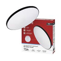 4690612064451 Светильник светодиодный NEO SIMPLE-7565-BL 75Вт 6500К 6000лм 230В 373х58мм черн. IN HOME 