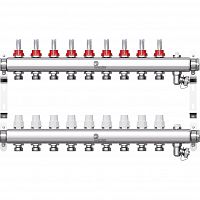Коллектор Wester нерж. MUFS 1"-3/4 в сборе с расходомерами на 9 выходов в г. Санкт-Петербург 