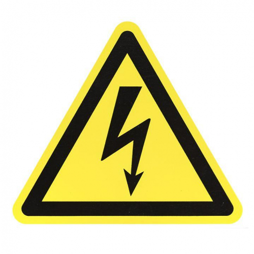 Знак пластик "Опасность поражения электрическим током" (Молния) W08 150х150мм PROxima EKF pn-1-02 в г. Санкт-Петербург  фото 4