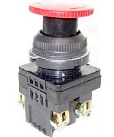 Выключатель кнопочный КЕ-131 У3 исп.5 1р гриб с фиксацией IP40 10А 660В красн. Электротехник ET529304 в г. Санкт-Петербург 