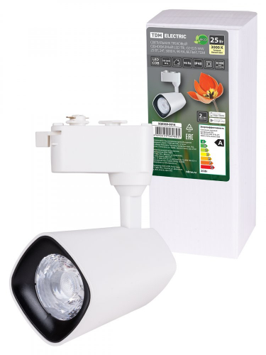 SQ0369-0016 Светильник трековый однофазный LED TRL-02-025-WW 25 Вт, 24°, 3000 К, 90 Ra, белый, TDM