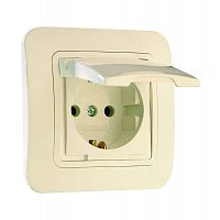 70229 Розетка 1-м СП Lillium 16А IP20 без заземл. крем. Makel 