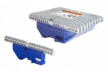 SQ0801-0331 Шина "N" нулевая с изолятором на DIN-рейку 6х9мм стойка бол. 20 групп никелированная TDM