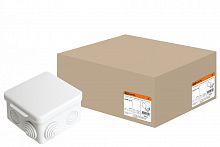 SQ1401-0112 Распаячная коробка ОП 80х80х50мм, крышка, IP54, 7вх. TDM