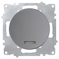 2172847 Выключатель 1-кл. СП Florence 10А IP20 с подсветкой механизм сер. (1E31701302) OneKeyElectro 