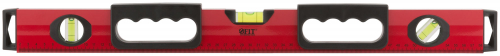 Уровень "Бизон", 3 глазка, красный корпус, магнитная полоса, ручки, шкала 600 мм в г. Санкт-Петербург 