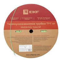 Трубка термоусаживаемая ТУТ нг 6/3 жел-зел рулон PROxima EKF tut-6-yg