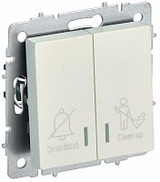 BR-V20-2-10-K36 Выключатель 2-кл. BRITE 10А ВС10-2-9-БрЖ для отелей с индик. механизм жемчуж. IEK 