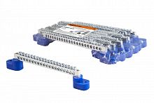 SQ0801-0315 Шина "N" нулевая 6х9мм на двух угл. изоляторах 20 групп никелированная TDM