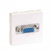 K100B-14 Плата 2-м с разъемом VGA "мама" 15контакт. 45х45мм Simon Connect графит 
