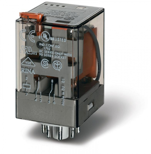 601280240040 Реле универсальное 2CO 10А 24В AC FINDER 