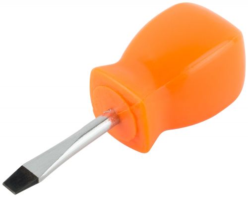 Отвертка "Эконом", CrV сталь, пластиковая оранжевая ручка  5х38 мм SL в г. Санкт-Петербург  фото 2