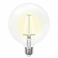 Лампа светодиодная филаментная Uniel E27 10W 4000K прозрачная LED-G125-10W/NW/E27/CL PLS02WH UL-00004859 в г. Санкт-Петербург 