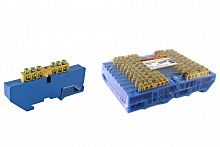 SQ0801-0030 Шина "N" нулевая с изолятором на DIN-рейку 8х12мм стойка бол. 6 групп TDM