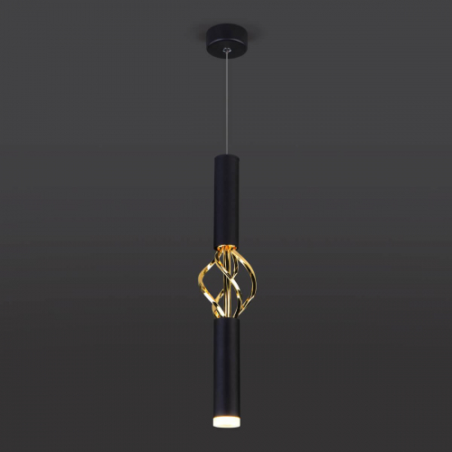 Подвесной светодиодный светильник Eurosvet Lance 50191/1 LED черный/золото в г. Санкт-Петербург  фото 3
