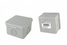 SQ1401-0821 Распаячная коробка ОП 65х65х50мм, крышка, IP54, 4вх., без гермовводов, инд. штрихкод TDM