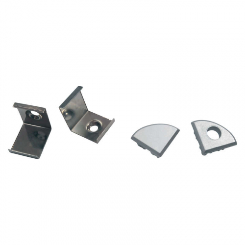 UL-00000626 Набор аксессуаров UFE-N06 SILVER A POLYBAG для алюм. профиля крепеж. скобы 4шт сталь заглушки 4шт пластик серебр. Uniel 
