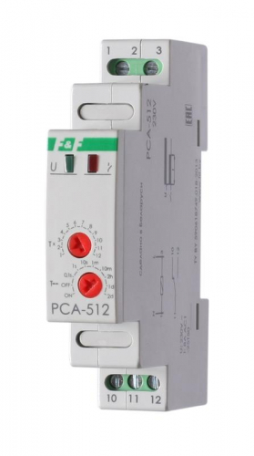 Реле времени PCA-512 8А 230В 1 перекл. IP20 задержка выключ. монтаж на DIN-рейке F&F EA02.001.001 в г. Санкт-Петербург 