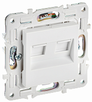 SK-K20-1-K01 Розетка компьютерная двойн. RJ45 кат.5E SKANDY SK-K03W арктич. бел. IEK 