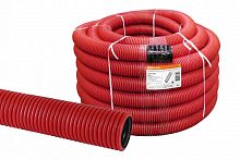SQ0413-5090 Труба гофрированная двустенная ПНД d 90 с зондом (50 м/уп.) красная TDM