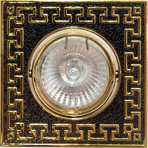 Светильник встраиваемый Feron 2008SDL потолочный MR16 G5.3 черный металлик-золото 17818 в г. Санкт-Петербург 