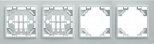 Рамка 4-местная горизонтальная STEKKER, PPFR00-9004-01, серия Эрна, белый 39057 в г. Санкт-Петербург 