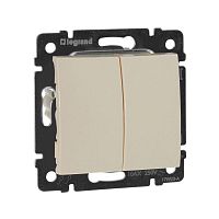774305 Выключатель 2-кл. СП Valena 10А IP31 250В механизм сл. кость IEK 