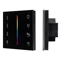 Панель Sens SMART-P30-RGBW Black (230V, 4 зоны, 2.4G) (Arlight, IP20 Пластик, 5 лет) 027104 в г. Санкт-Петербург 