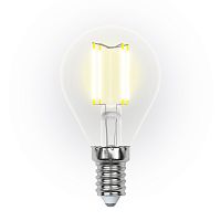 Лампа светодиодная LED 5вт 200-250В шар диммируемый 450Лм Е14 3000К Uniel Air филамент в г. Санкт-Петербург 