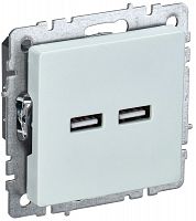 BR-U21-D31-K36 Розетка BRITE USB A+A 3.1А РЮ10-1-БрЖ механизм жемчуж. IEK 
