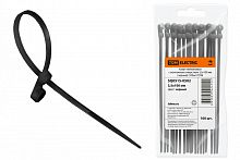SQ0515-0502 Хомут нейлоновый с монтажным отверстием 3.5х100 мм (черный) (100шт) TDM