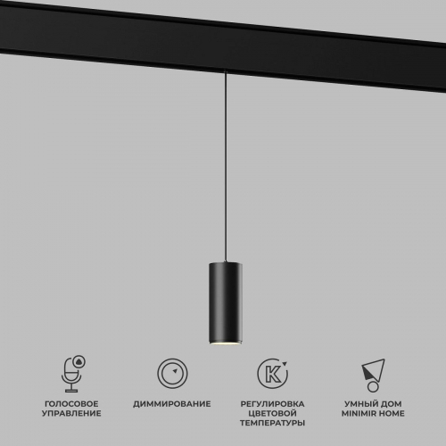 Подвесной трековый светодиодный светильник Elektrostandard Slim Magnetic Dim Amend 85072/01 черный a063533 в г. Санкт-Петербург 