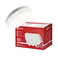4690612066790 Лампа светодиодная LED-GX53-VC 4PACK 15Вт 4000К 1430лм 230В (уп.4шт) IN HOME 