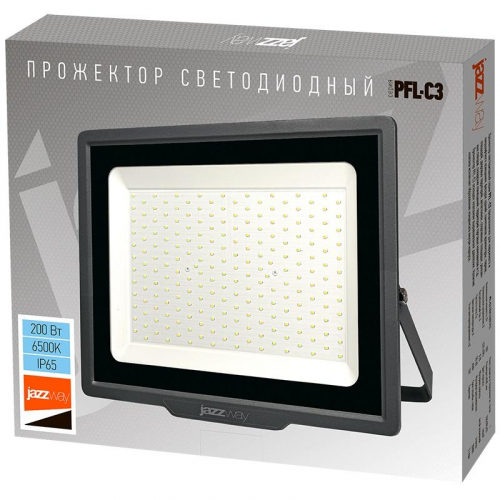 Прожектор светодиодный PFL-C3 200Вт 6500К IP65 ДО с клапаном закален. прозр. стекло Pro JazzWay 5023666A в г. Санкт-Петербург  фото 5