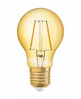 Лампа светодиодная филаментная Vintage 1906 LED CL A FIL GOLD 22 non-dim 2.5W/824 2.5Вт 2400К тепл. бел. E27 220лм 220-240В (замена 22Вт) зол. OSRAM 4058075293199 в г. Санкт-Петербург 