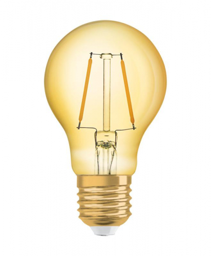 Лампа светодиодная филаментная Vintage 1906 LED CL A FIL GOLD 22 non-dim 2.5W/824 2.5Вт 2400К тепл. бел. E27 220лм 220-240В (замена 22Вт) зол. OSRAM 4058075293199 в г. Санкт-Петербург 